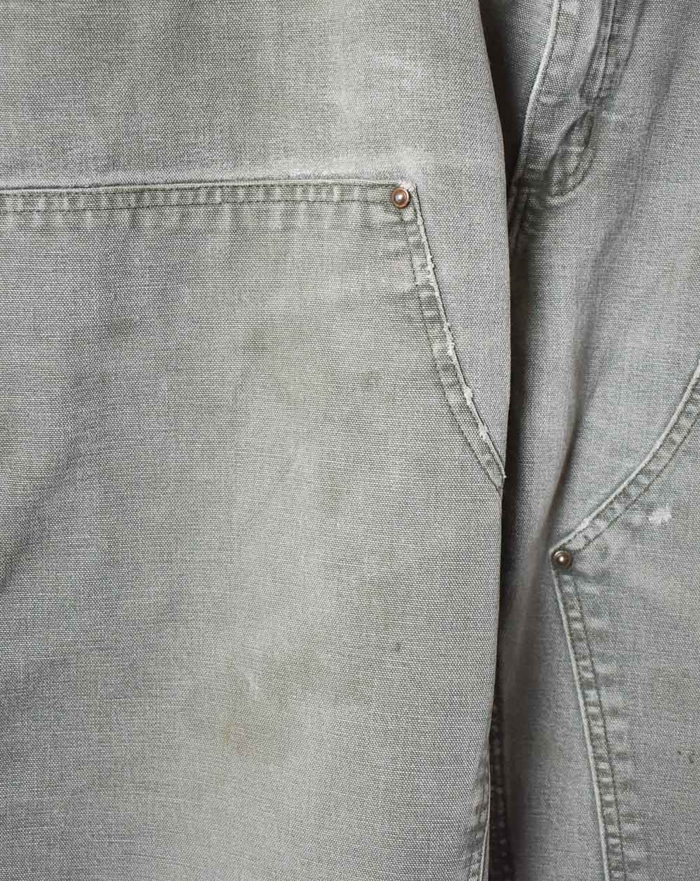 Khaki Carhartt Distressed Double Knee Carpenter Jeans - W38 L29