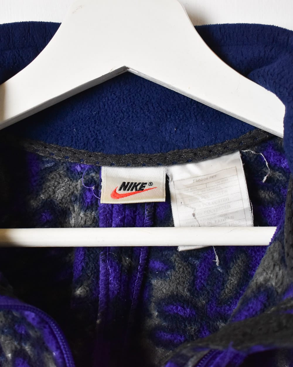Purple Nike All-Over Print 1/4 Zip Fleece - Small