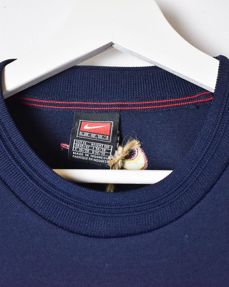 Supreme Printed Washed Sweater Navy
