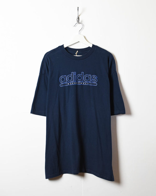 Navy Adidas Basketball T-Shirt - X-Large