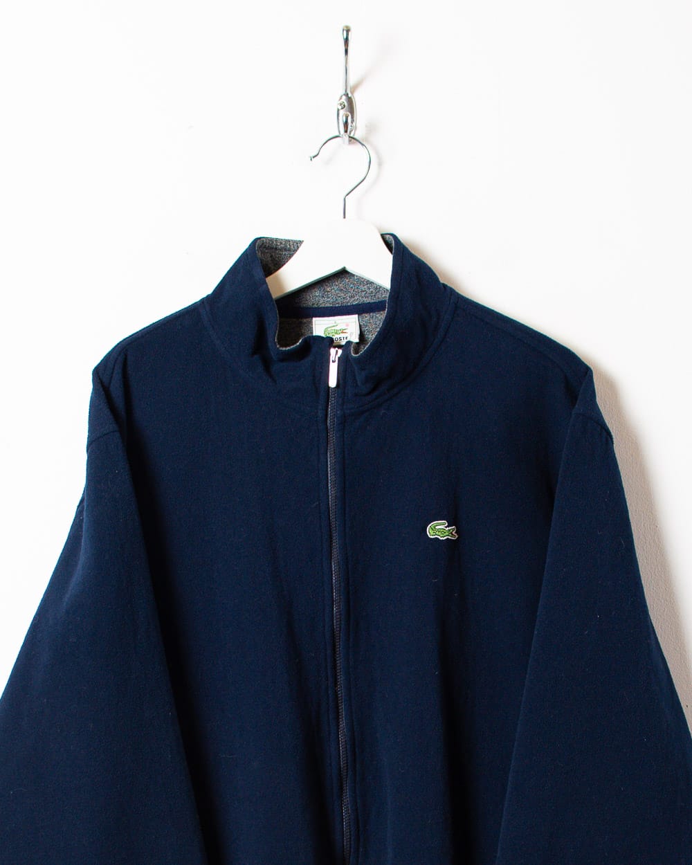 Navy Lacoste Zip-Through Fleece - Large