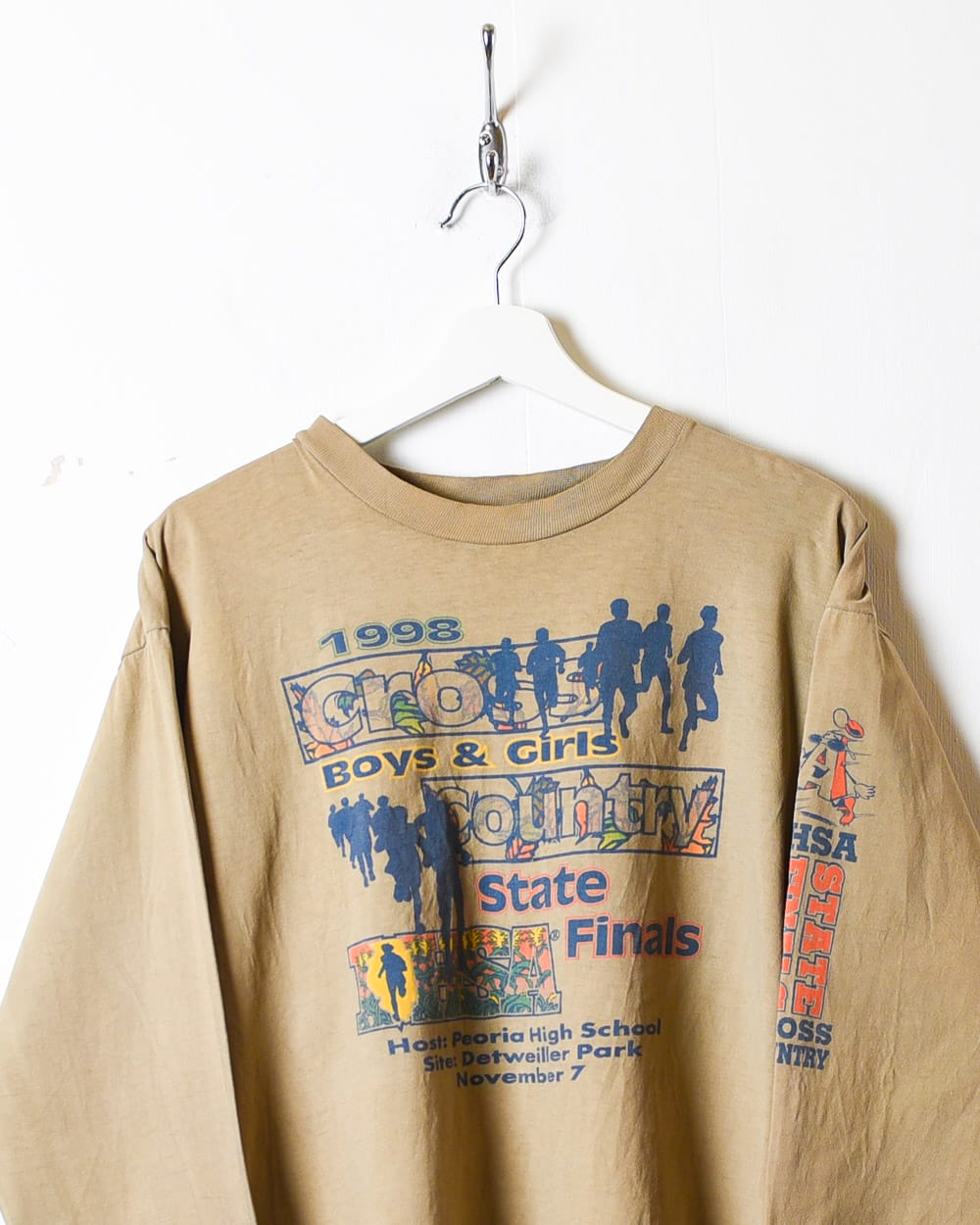 Brown Cross Country 1998 State Finals Long Sleeved T-Shirt - Medium