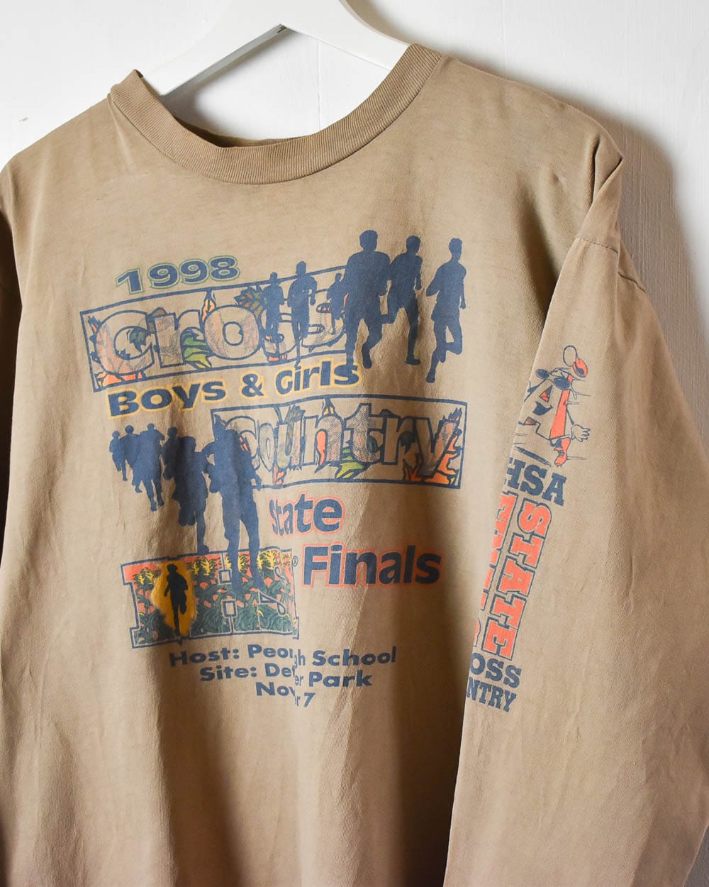 Brown Cross Country 1998 State Finals Long Sleeved T-Shirt - Medium