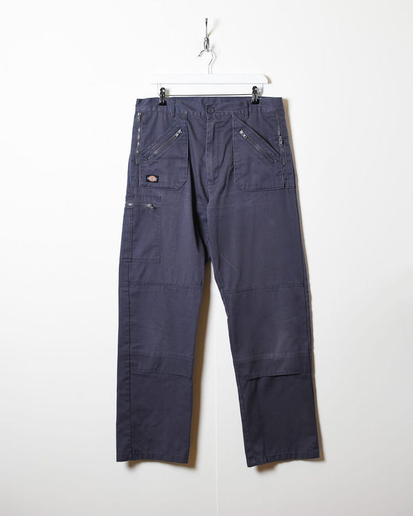 Grey Dickies Workwear Double Knee Cargo Trousers - W36 L33