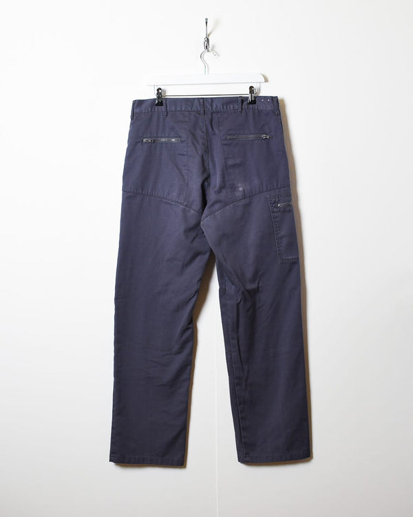 Grey Dickies Workwear Double Knee Cargo Trousers - W36 L33