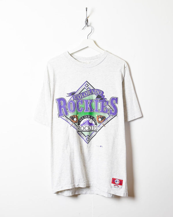Stone Nutmeg MLB Colorado Rockies Single Stitch T-Shirt - Large