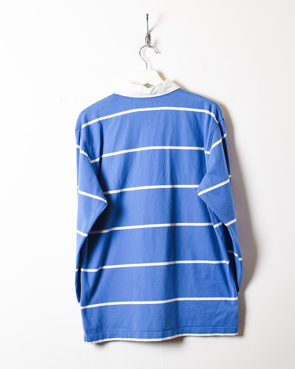 Blue Tommy Hilfiger Striped Rugby Shirt - Medium