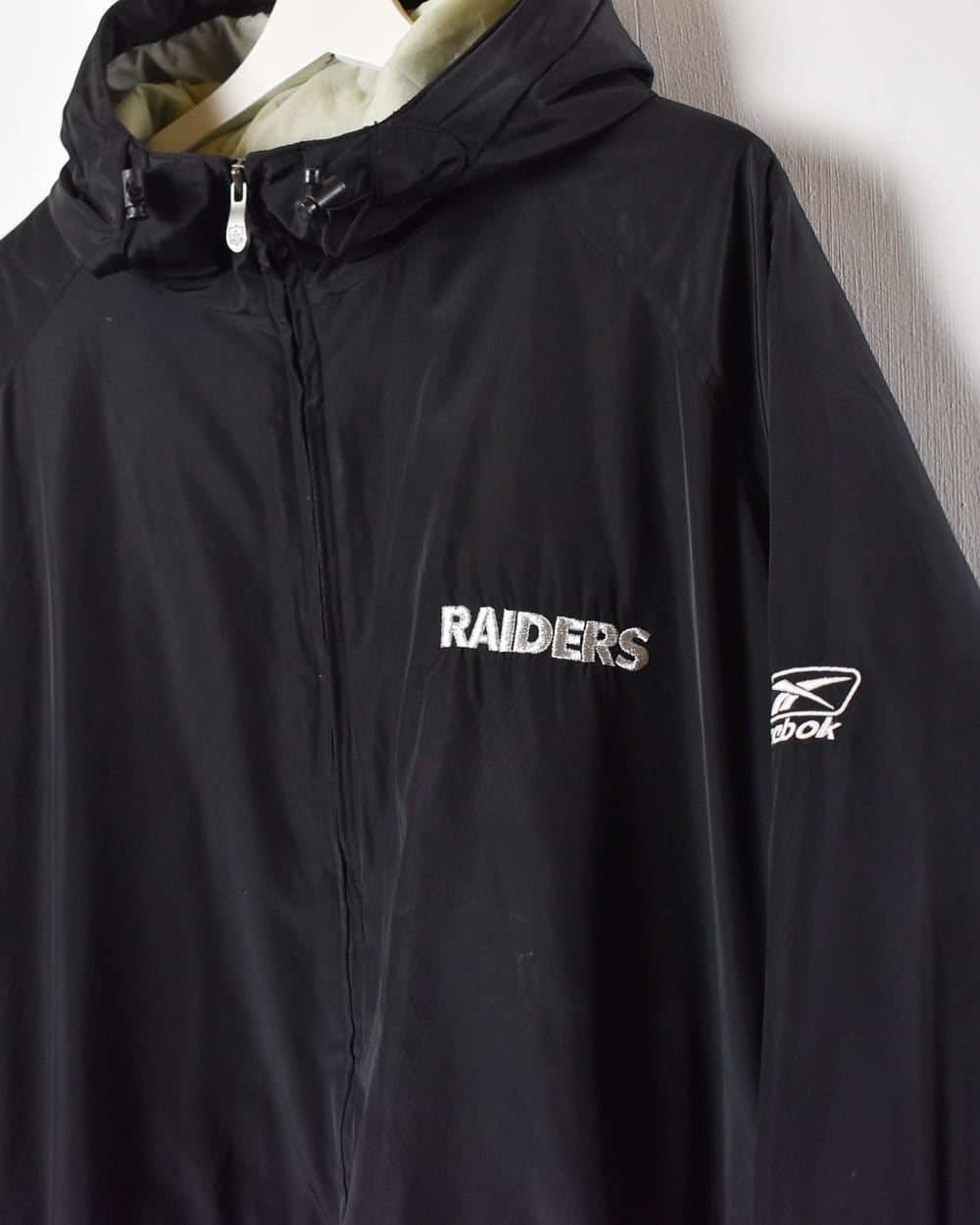 Black Reebok NFL Oakland Raiders Hooded Coat - XX-Large