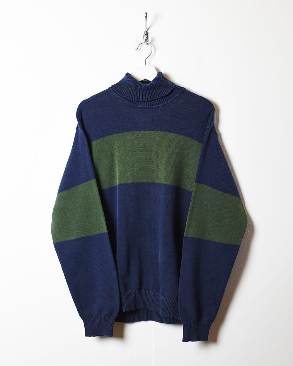 Navy Tommy Hilfiger Knitted Turtle Neck Sweatshirt - Large