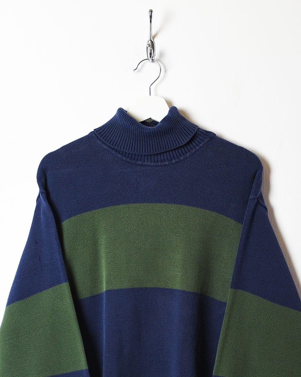 Navy Tommy Hilfiger Knitted Turtle Neck Sweatshirt - Large