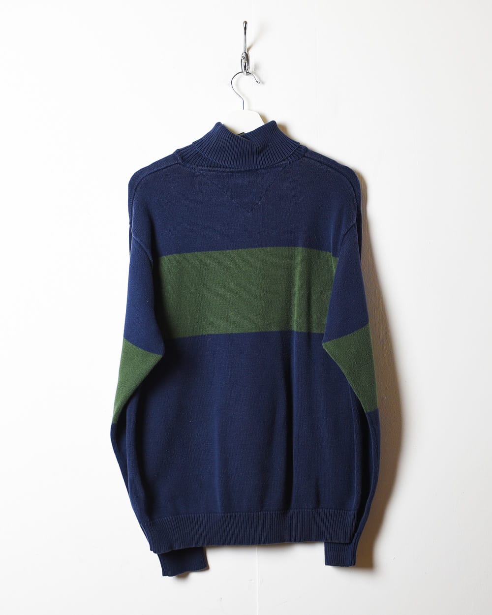 Navy Tommy Hilfiger Knitted Turtle Neck Sweatshirt - Large