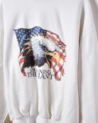 White USA Eagle Awakening The Giant Sweatshirt - Large