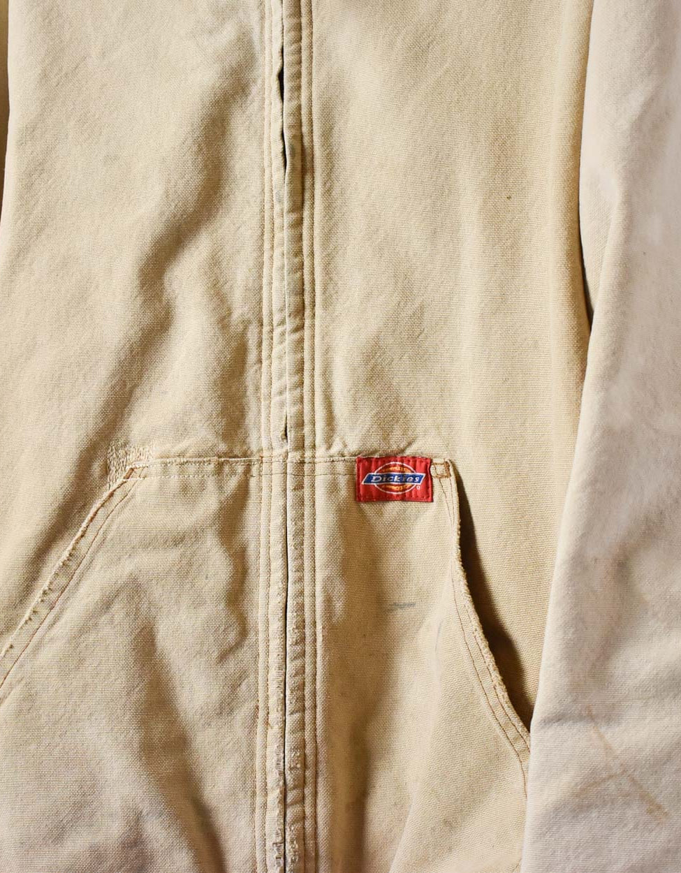 Neutral Dickies Distressed Hooded Workwear Jacket - XX-Large