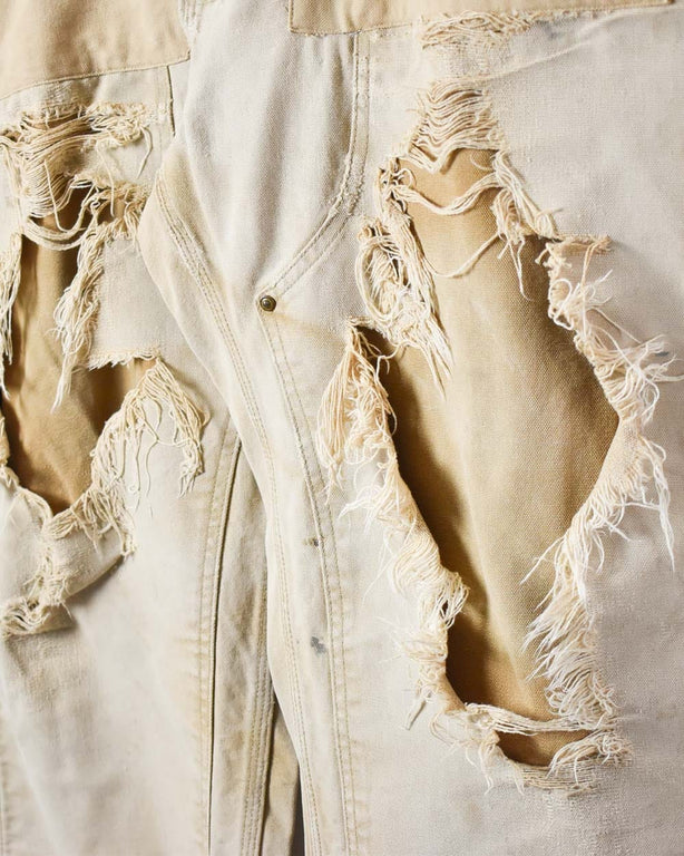 Neutral Carhartt Distressed Double Knee Carpenter Jeans - W36 L30