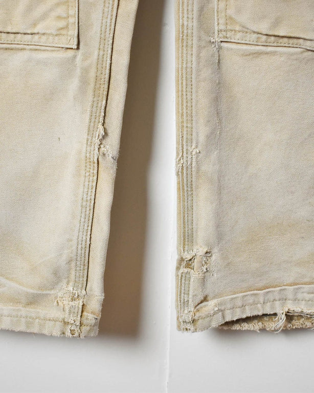 Neutral Carhartt Distressed Double Knee Carpenter Jeans - W36 L30