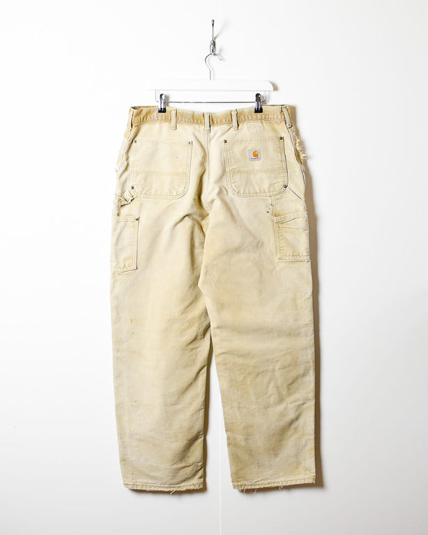 Neutral Carhartt Distressed Double Knee Carpenter Jeans - W36 L30