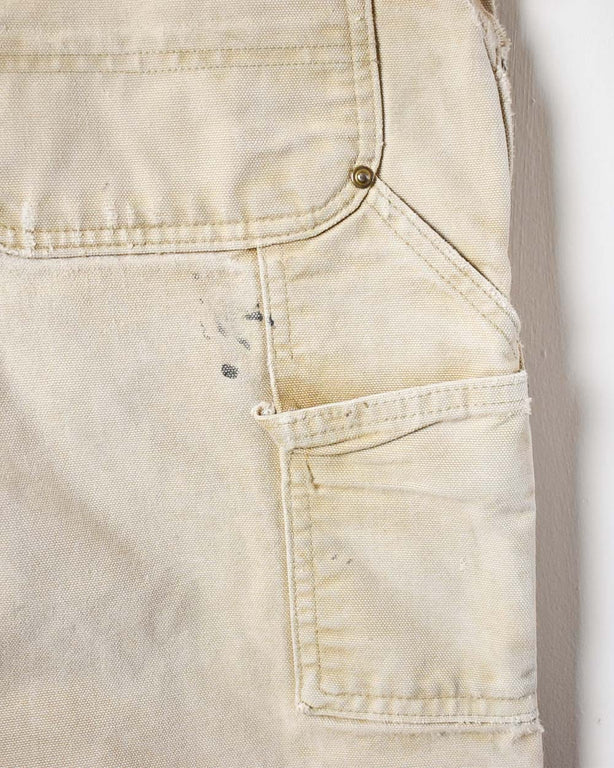 Neutral Carhartt Distressed Double Knee Carpenter Jeans - W36 L30