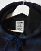 Navy Dickies Hooded Flannel Overshirt - Large