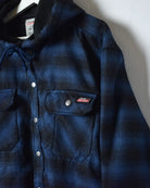 Navy Dickies Hooded Flannel Overshirt - Large