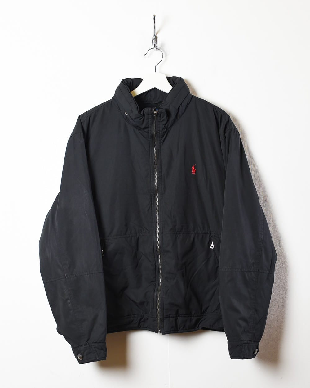Black Polo Ralph Lauren Fleece Lined Jacket - Medium