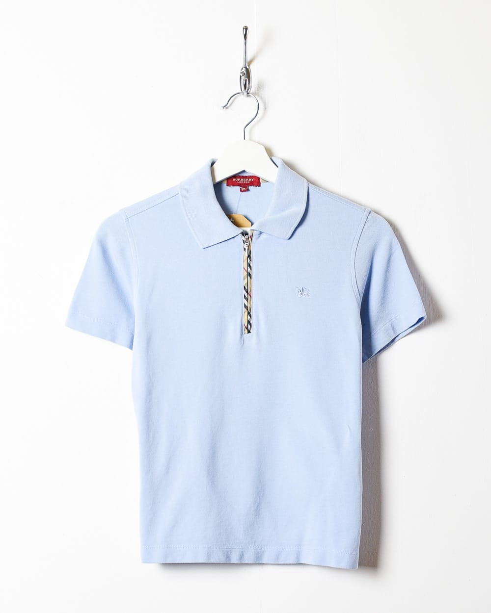 BabyBlue Burberry 1/4 Zip Polo Shirt - X-Small Women's