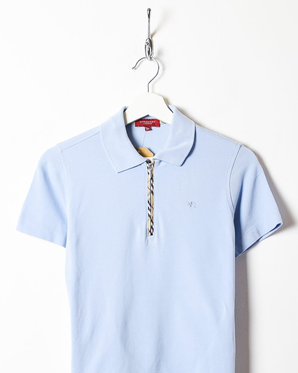 BabyBlue Burberry 1/4 Zip Polo Shirt - X-Small Women's