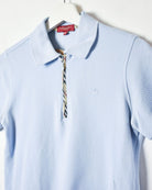 BabyBlue Burberry 1/4 Zip Polo Shirt - X-Small Women's