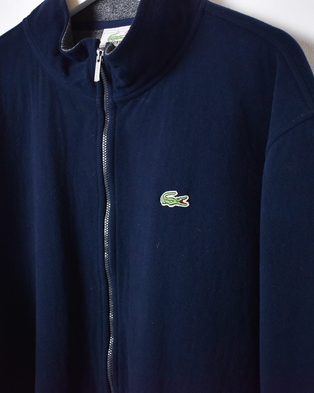 Navy Lacoste Zip-Through Fleece - Large