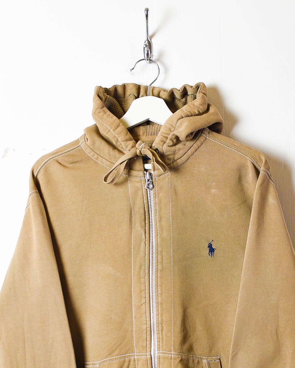 Brown Polo Ralph Lauren Zip-Through Hoodie - Medium
