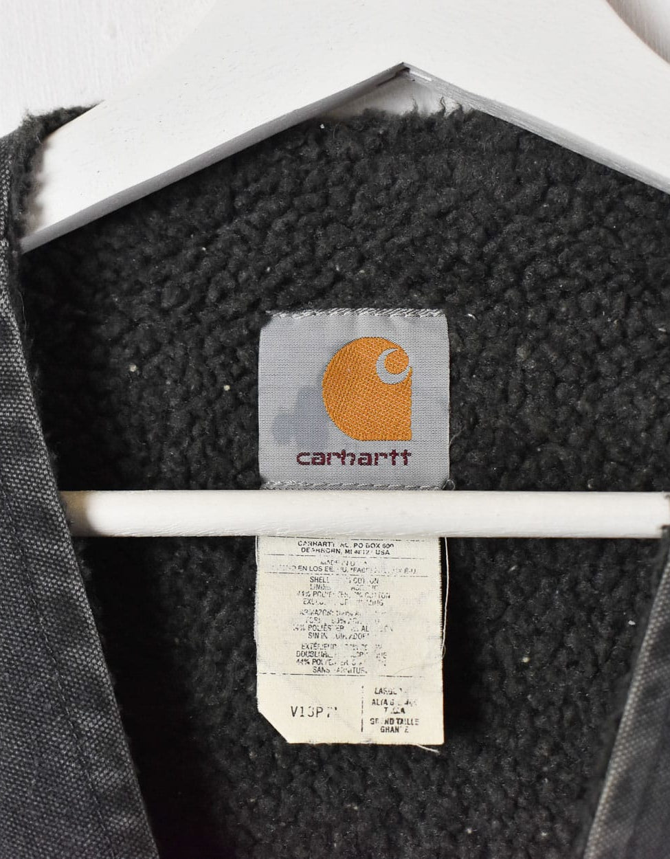 Black Carhartt Sherpa Vest Jacket - Large