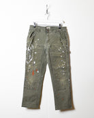 Khaki Dickies Women's Double Knee Carpenter Jeans - W34 L27