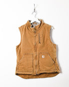 Brown Carhartt Sherpa Vest Jacket - Medium Women's