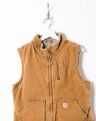 Brown Carhartt Sherpa Vest Jacket - Medium Women's