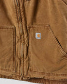 Brown Carhartt Sherpa Vest Jacket - Medium Women's