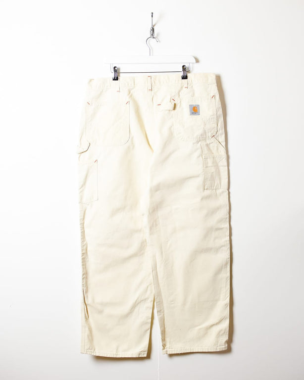 Neutral Carhartt Double Knee Carpenter Jeans - W40 L31