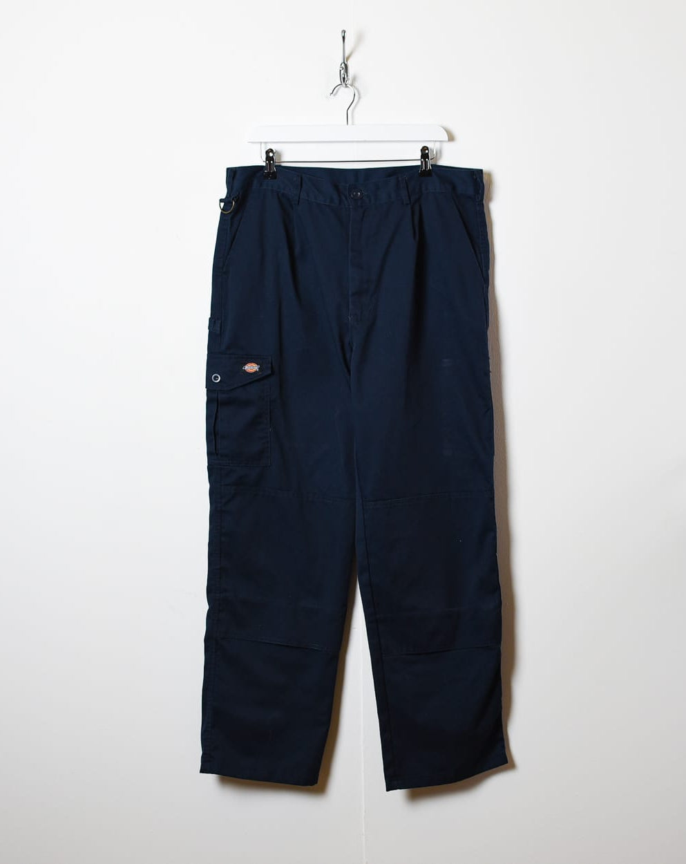 Navy Dickies Double Knee Cargo Trousers - W36 L31