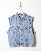 Blue Levi's Denim Sleeveless Jacket - X-Large Women's