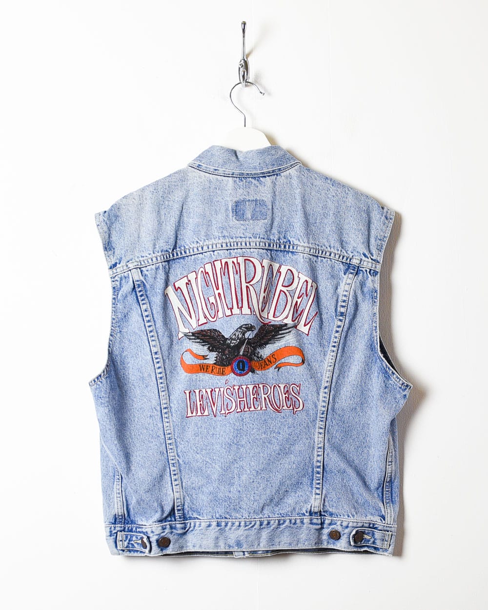 Blue Levi's Denim Sleeveless Jacket - X-Large Women's