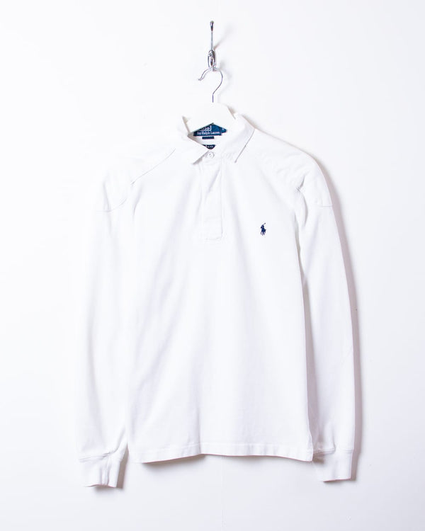 White Polo Ralph Lauren Rugby Shirt - Small