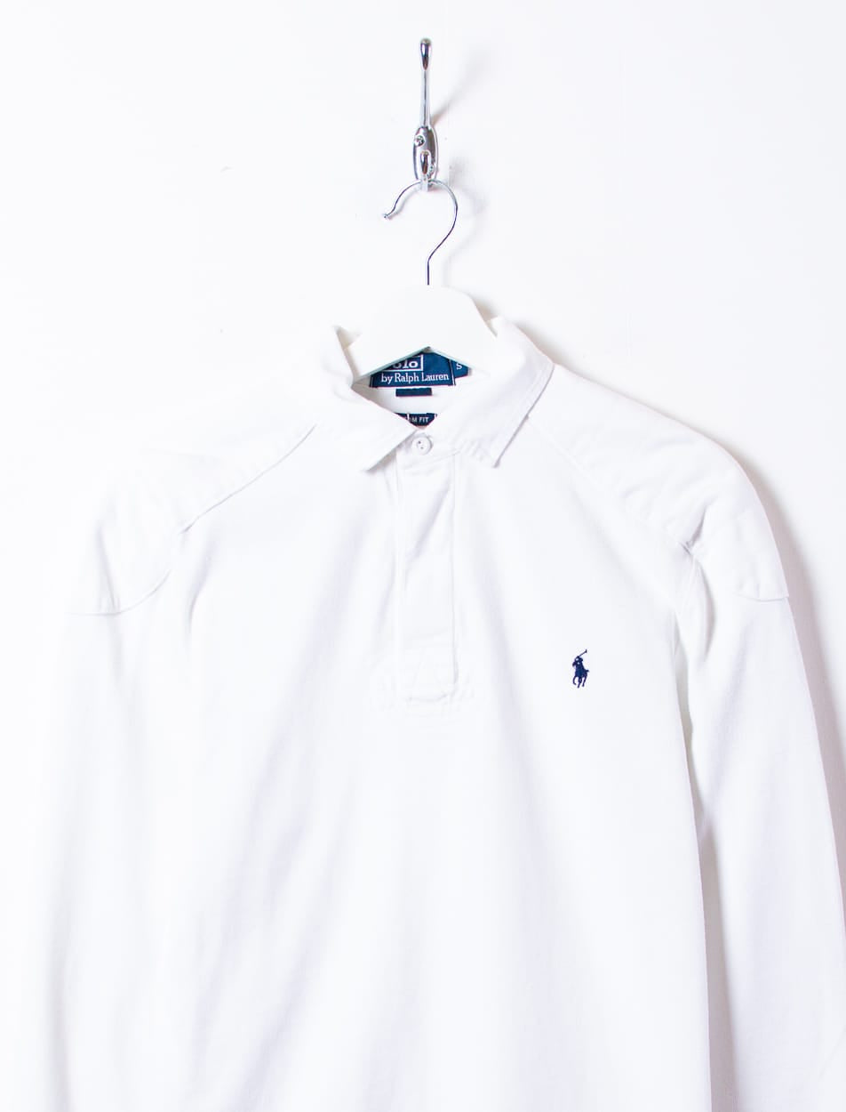 White Polo Ralph Lauren Rugby Shirt - Small