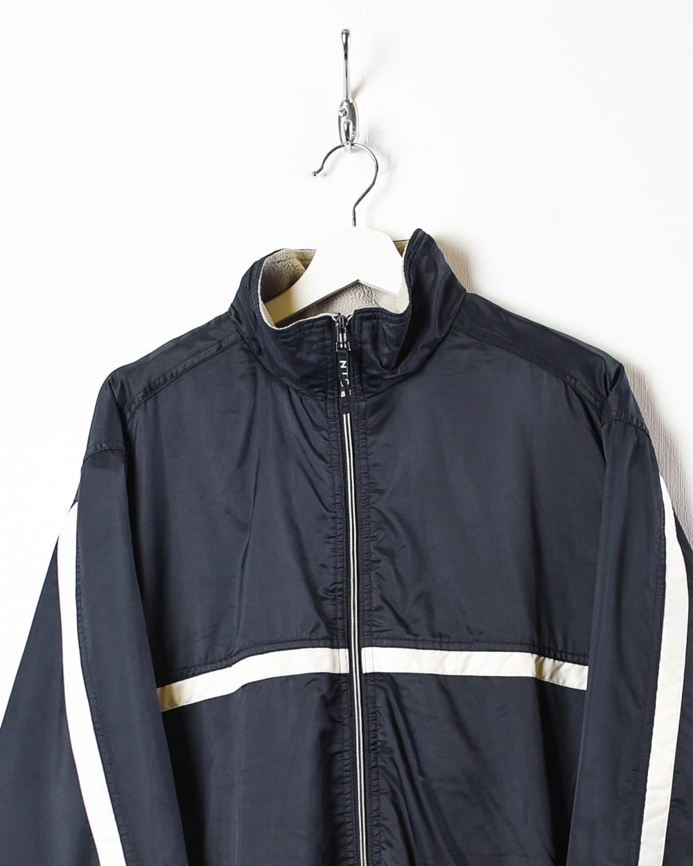 Black Nike Fleece Lined Windbreaker Jacket - Medium