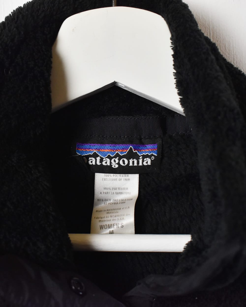 Black Patagonia 1/4 Button Fleece - Medium Women's