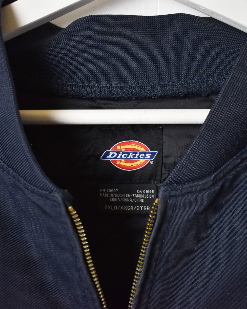 Vintage 00s Navy Dickies Workwear Bomber Jacket XX Large Cotton mix Domno Vintage