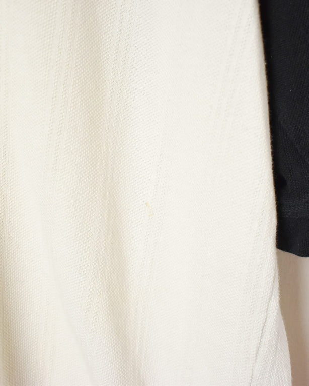 White Adidas 1/4 Button Polo Shirt - Large