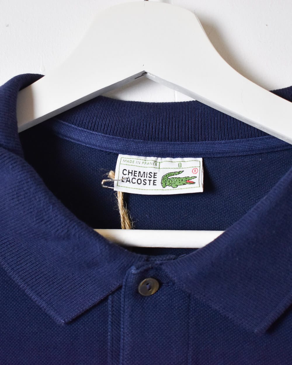Navy Chemise Lacoste Long Sleeved Polo Shirt - X-Large