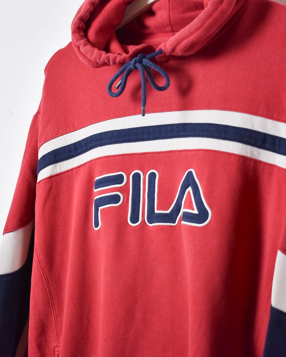 Red Fila Hoodie - Large