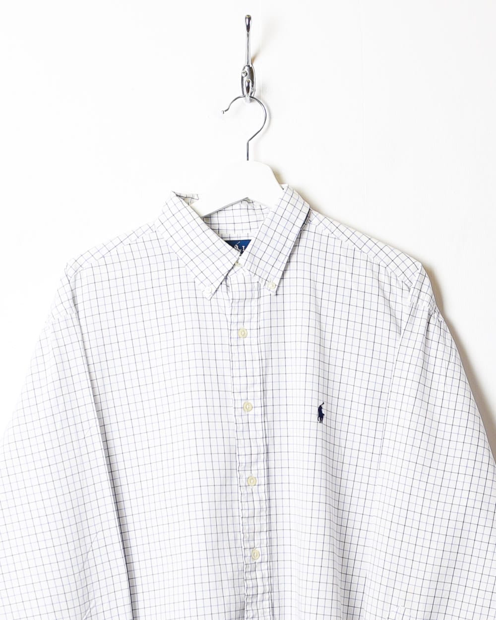 White Polo Ralph Lauren Yarmouth Checked Shirt - Large