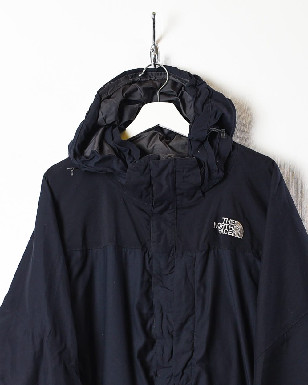 Black The North Face HyVent Hooded Windbreaker Jacket - XX-Large