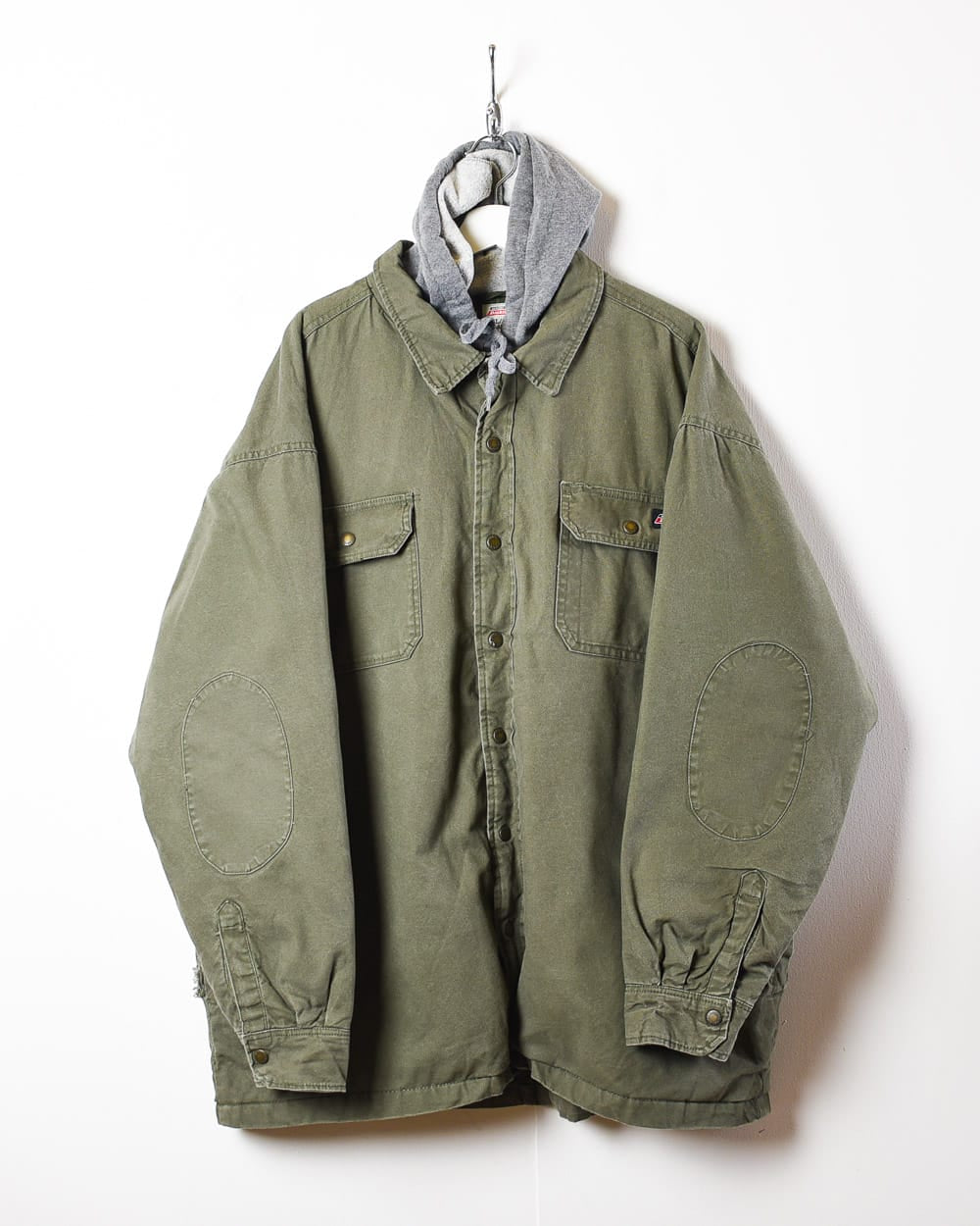 Khaki Dickies Padded Hooded Overshirt Jacket - XXX-Large