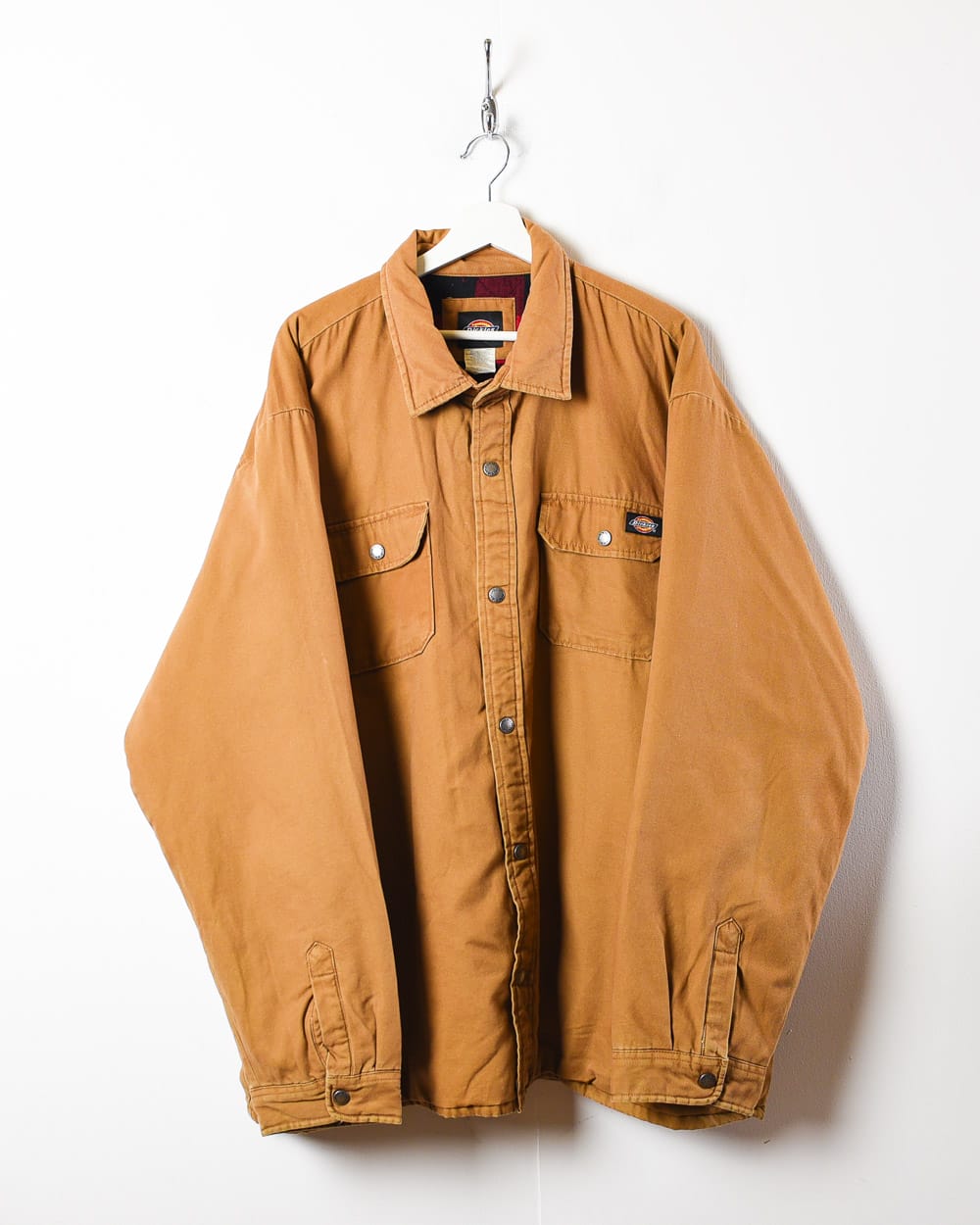 Brown Dickies Flannel Lined Overshirt Jacket - XXX-Large
